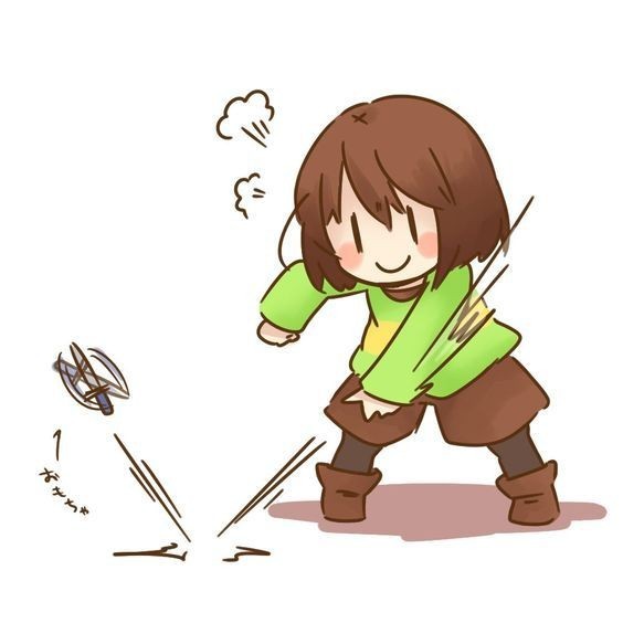 Create meme: anime art is cute, Chara undertail, Chara Frisk