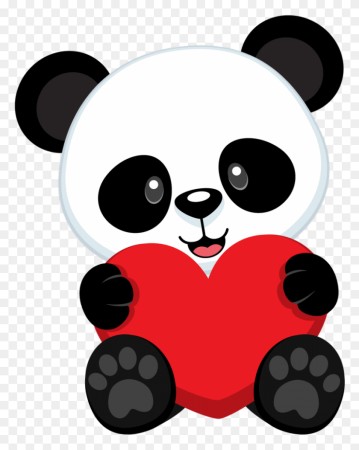 Создать мем: панда, панда милая рисунок, панда мультяшная