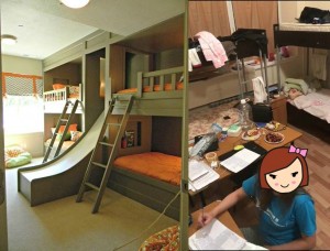 Create meme: children's room, bunk bed, bed for three boys