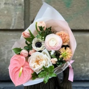 Create meme: a bouquet of flowers, delicate bouquet, bouquet