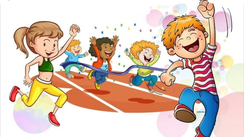 Создать мем: спортивные эстафеты для детей, весёлые старты для детей, спортивный праздник рисунок