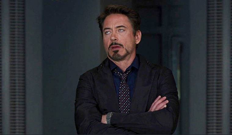 Create meme: Tony Stark rolls his eyes meme, meme Robert Downey Jr rolls eyes, Robert Downey Jr rolls eyes