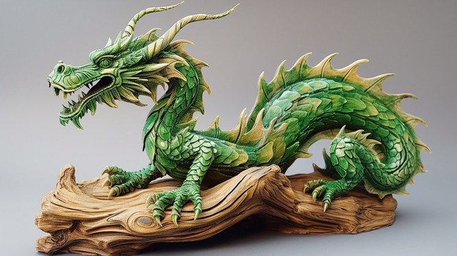 Create meme: wooden dragon, The Year of the Green Wooden Dragon, Chinese dragon