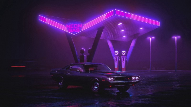 Create meme: neon style, neon machine, neon lights