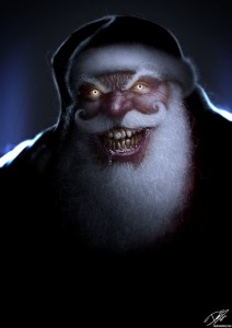 Create meme: evil Santa Claus, angry Santa, scary Santa Claus
