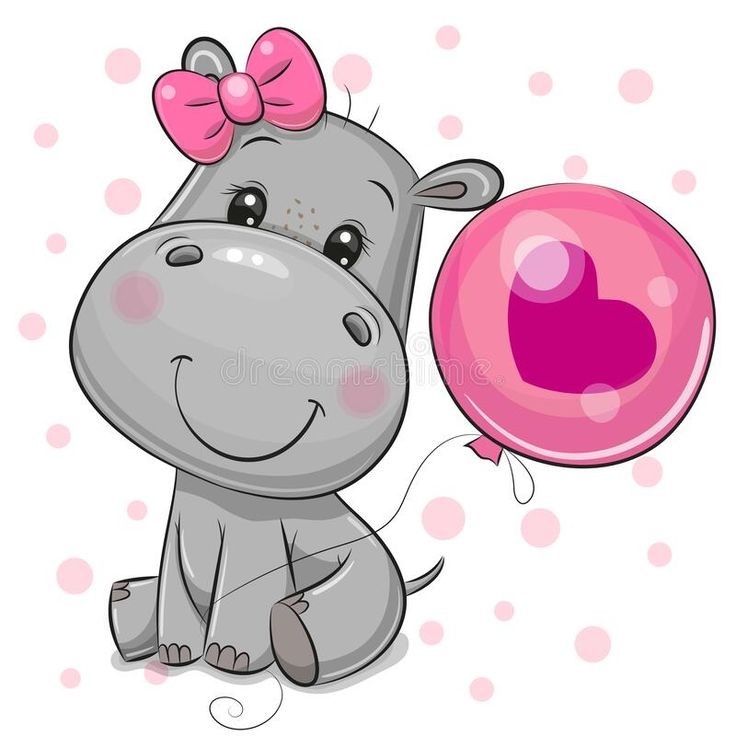Create meme: cute pink hippo, cute Hippo, hippo with balls