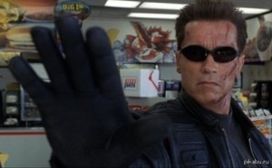 Create meme: the hand, watch the hand, terminator 3 rise of the machines