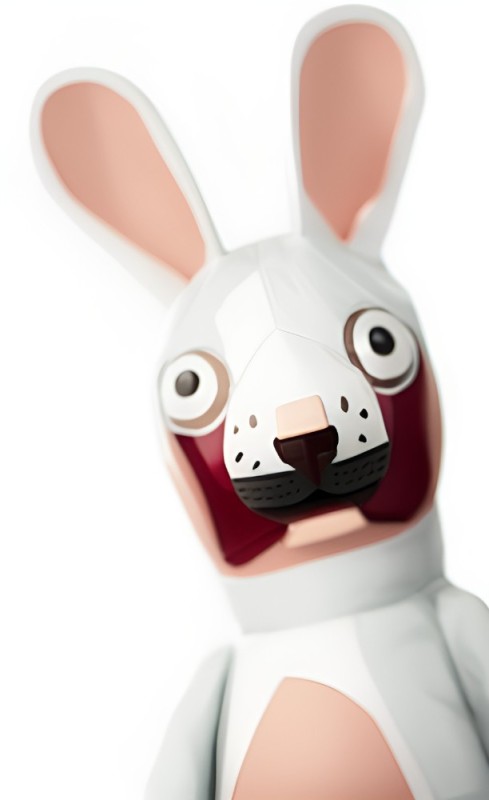 Create meme: rabbits rabbids invasion, crazy rabbit, rabid rabbits 