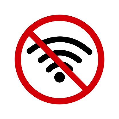 Create meme: wifi sign, the ban icon, sign of ban