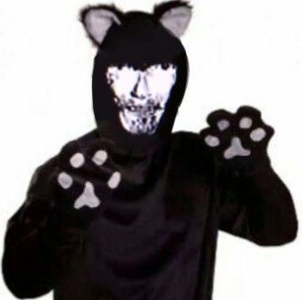 Create meme: adult cat costume, cat costume , black cat costume
