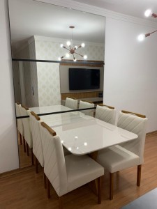 Создать мем: dining room, кухонный стол, зеркальная стена со столом на кухне