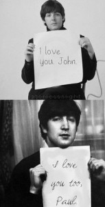 Create meme: John Lennon 1965, john lennon young, Paul McCartney