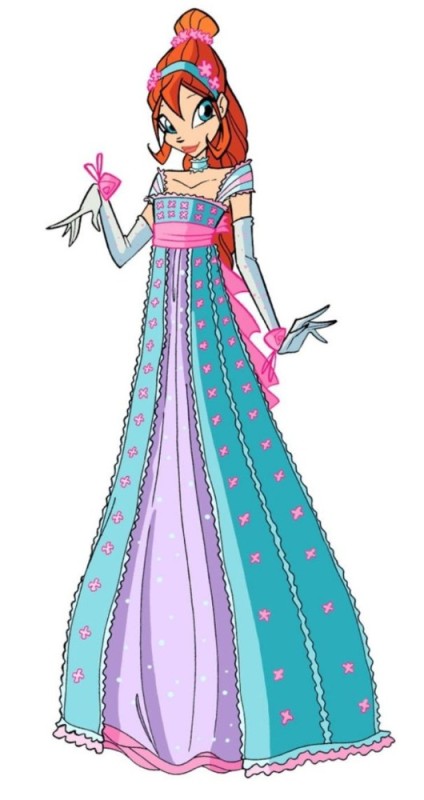 Create meme: Princess bloom, Winx bloom in a dress, winx in ball gowns