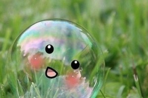 Create meme: be happy, bubbles, bubble
