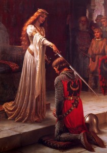 Create meme: Edmund Leighton accolade