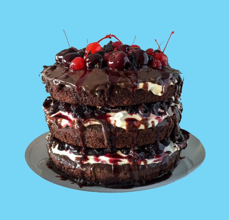 Создать мем: шоколадный торт, торт черный лес с вишней, торт черный