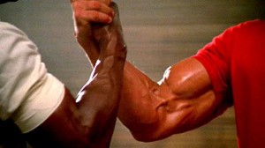 Create meme: Carl weathers and Arnold Schwarzenegger, handshake, hand