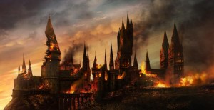 Create meme: Hogwarts, Harry Potter battle for Hogwarts, Harry Potter