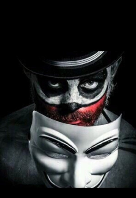 Create meme: anonymous mask, The joker in the mask, anonymous clown