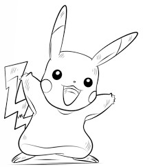 Создать мем: раскраски покемоны пикачу аниме, очень легкая раскраска пикачу, рисунки покемонов карандашом