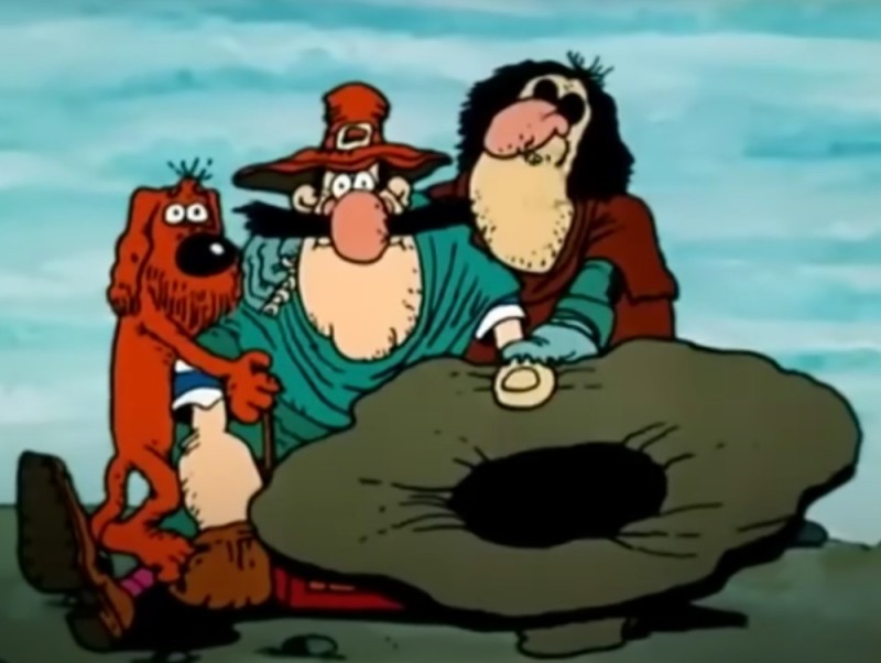 Создать мем: остров сокровищ мультфильм 1988 черный пес, остров сокровищ мультик, остров сокровищ пираты
