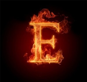 Create meme: fire letters on a black background, fire letters, fire letter e