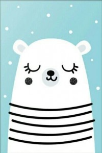 Create meme: cute, white bear illustration in scarf, cute drawings