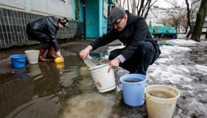 Create meme: a puddle of fresh water ?, the water from the puddle, people collect water