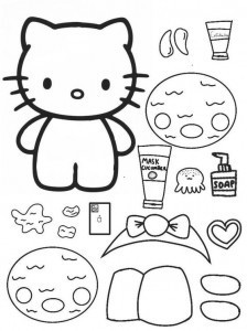 Create meme: hello kitty coloring book, hello kitty coloring pages for kids, hello kitty little coloring pages