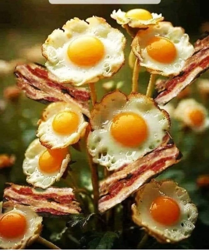 Create meme: Breakfast , delicious scrambled eggs, fried eggs