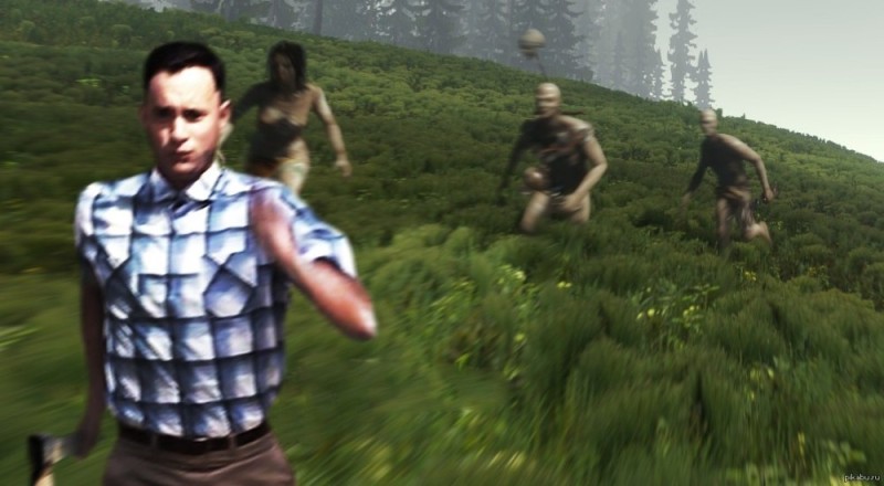 Create meme: run forest run game, forest game, ze forest game