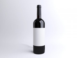 Create meme: wine bottle, a bottle of wine without a label, mockup wine bottle