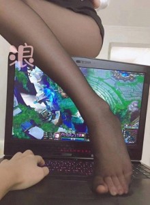 Create meme: laptop, feet