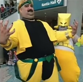 Create meme: cosplay dio brando, dio cosplay fat, jojo's favorite cosplays