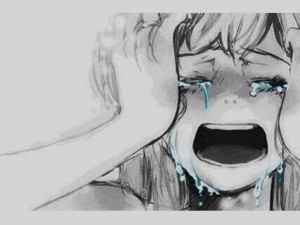 Создать мем: плачет аниме, девушка плачет аниме, аниме истерика слезы
