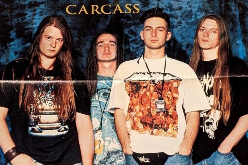 Create meme: metal band, guy , carcass group young