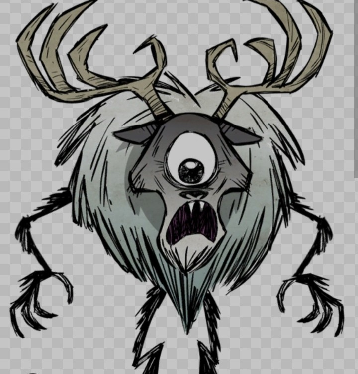 Create meme: cyclops deer, don't starve cyclops deer, don't starve together cyclops deer