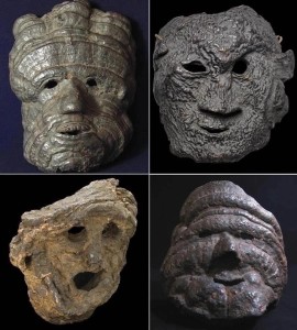 Create meme: aztec funeral masks, ancient mask, ancient greece masks dionysus theater