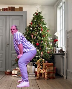 Create meme: dressed Christmas tree, new year, people