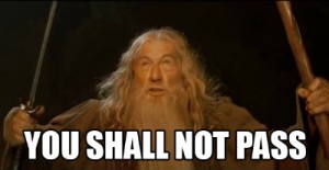Create meme: Gandalf you shall not pass, Gandalf meme, you shall not pass Gandalf