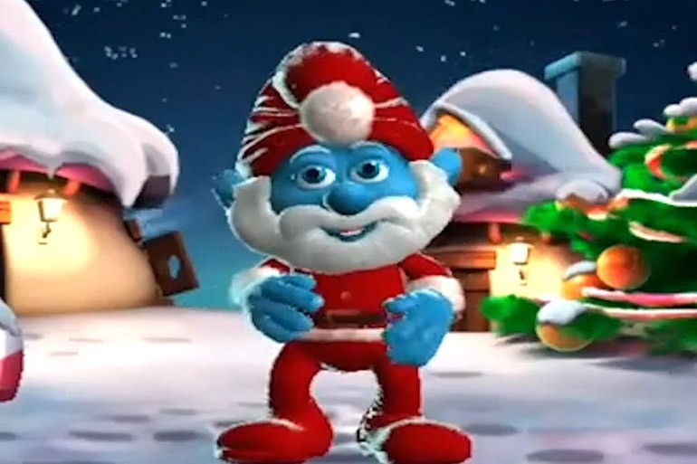 Create meme: there will be no new year santa Claus has converted to Islam, smurf grandfather, smurfs new year