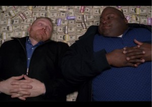Создать мем: толстый негр лежит на деньгах, лежат на деньгах, во все тяжкие