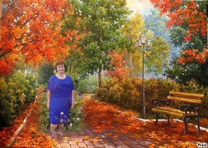 Create meme: paintings for paint by numbers, swirling leaves, autumn alley in the Park