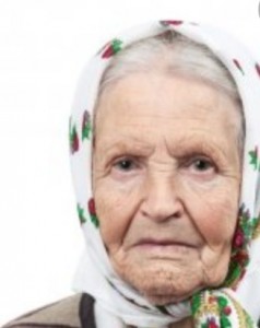 Create meme: portrait of an elderly woman, Granny in a headscarf, portrait of an elderly woman in a headscarf, white background