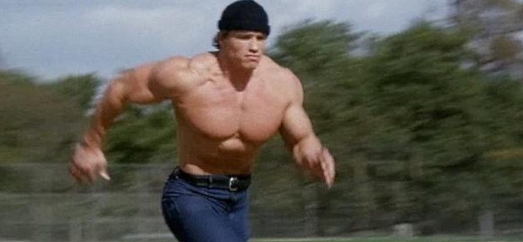 Create meme: Arnold Schwarzenegger , Arnold Schwarzenegger Hercules in New York, running schwarzenegger