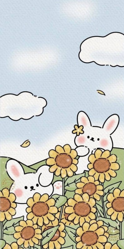 Create meme: cute rabbit drawings, the drawings are cute, cute wallpaper 2023