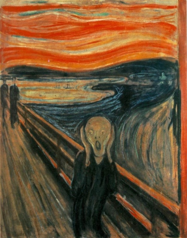 Create meme: the scream Edvard Munch, Edvard Munch , the painting the scream by Edvard Munch