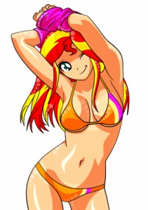 Создать мем: sunset shimmer, Проказник