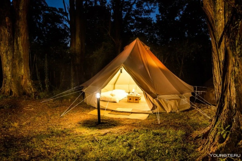 Создать мем: палатка в лесу, большая палатка для кемпинга, кемпинги