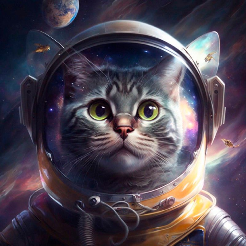 Создать мем: котик космонавт, кот космос, кошка в космосе